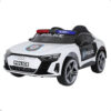 Carrinho Elétrico Infantil Polícia Audi - Bateria - Controle Branco