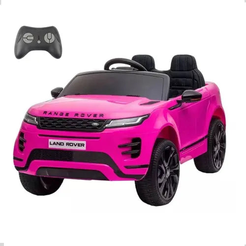 Range Rover Evoque Infantil Com Dvd - Pneu De Borracha - Led Rosa-chiclete